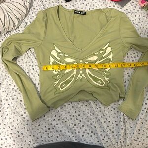 Butterfly crop top